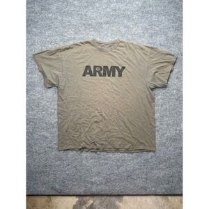 US Army Graphic TShirt Mens XL Olive Green Military PT Training Tee Short Sleeve